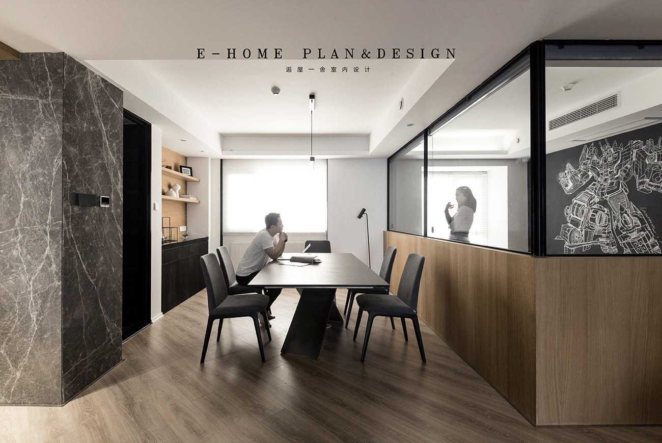 廚房裝修效果圖三居現(xiàn)代風餐廳實景圖片現(xiàn)代簡約餐廳設計圖片賞析