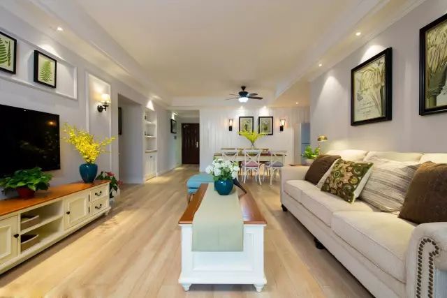 139㎡美式裝修樣板間，清新更氣派！