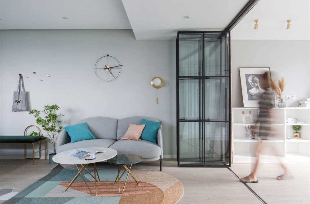 客廳裝修效果圖全屋聯(lián)動(dòng)，一居兩居隨心變北歐極簡(jiǎn)客廳設(shè)計(jì)圖片賞析