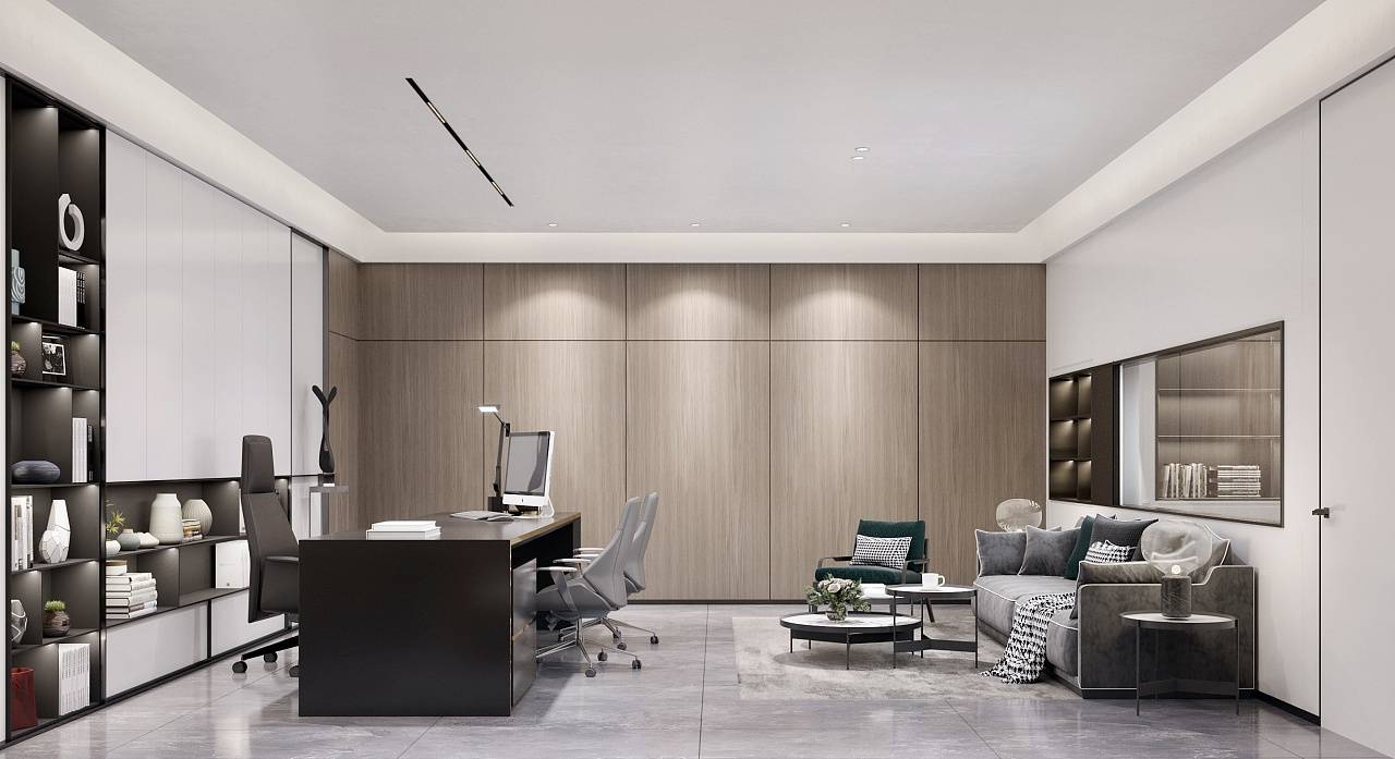 書(shū)房裝修效果簡(jiǎn)約圖_裝修效果圖片_公司裝修效果圖