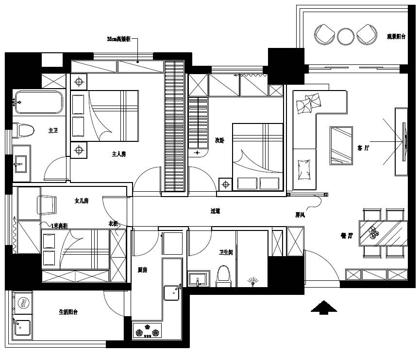 高端大氣的農(nóng)村四層樓房別墅設(shè)計(jì)圖，戶型真不錯(cuò)，占地130多平