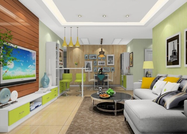 裝修一站式，完美客餐廳一體裝修效果圖