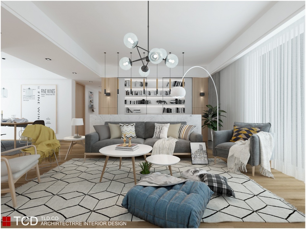 客廳窗簾裝修效果圖原木質(zhì)感當(dāng)北歐遇上MUJI北歐極簡客廳設(shè)計(jì)圖片賞析