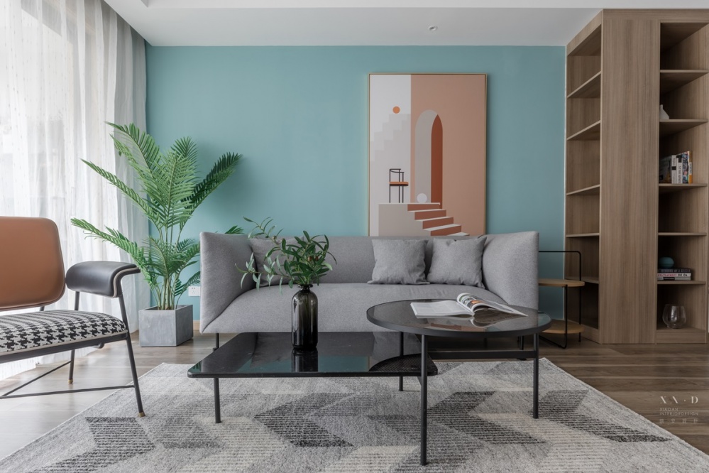 客廳沙發(fā)裝修效果圖四時(shí)風(fēng)景，比不過家里的澄澈溫柔北歐極簡(jiǎn)客廳設(shè)計(jì)圖片賞析