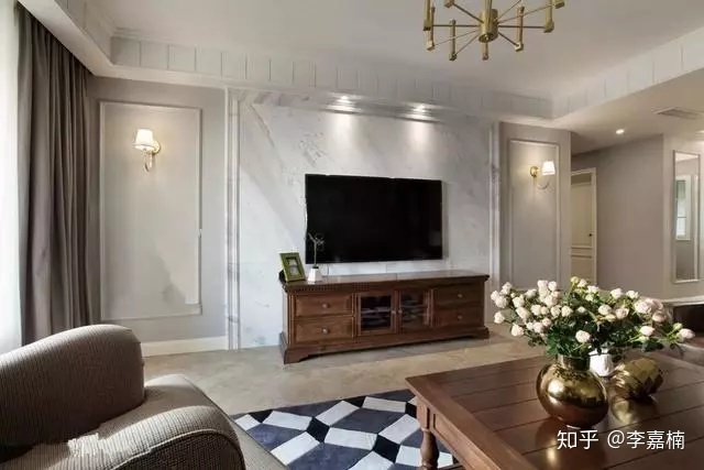 電視墻裝修效果圖_門(mén)對(duì)著的墻裝修效果圖片_電視背景墻半墻裝修效果圖大全