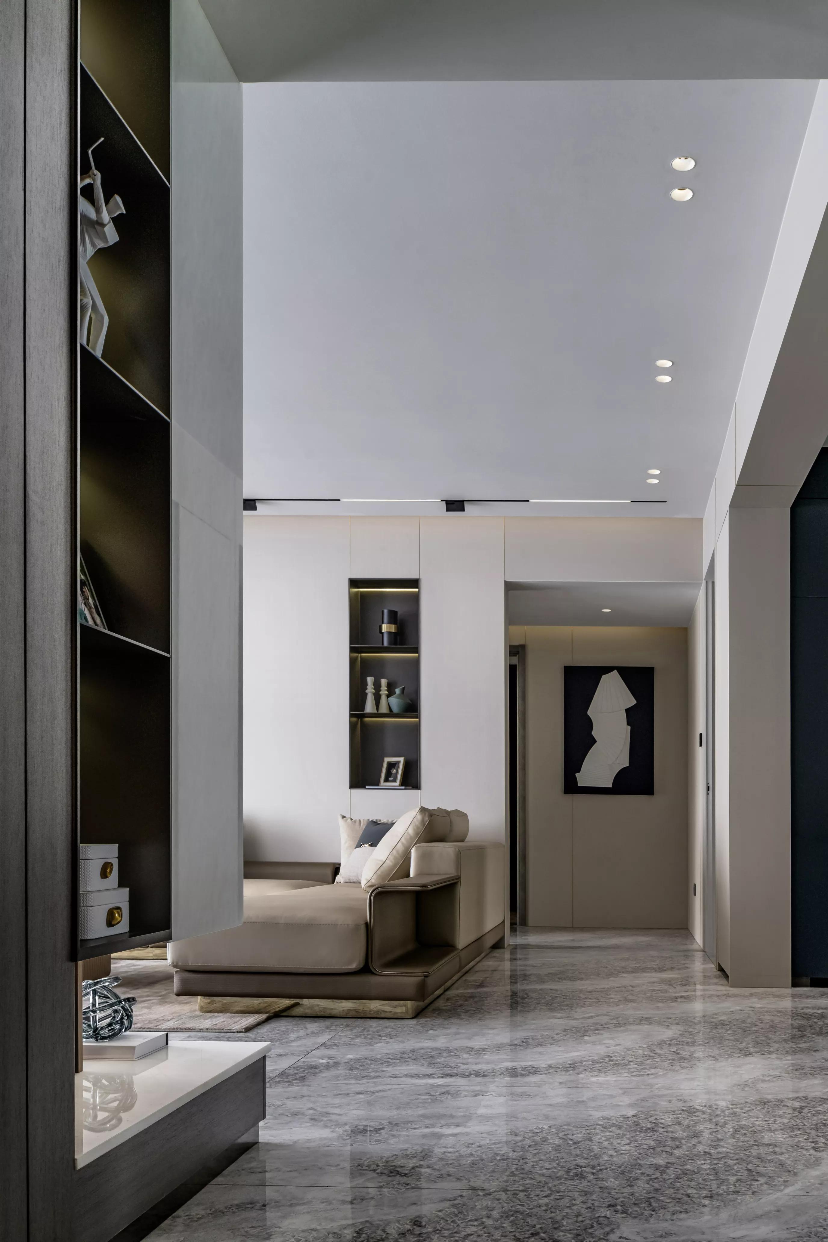 海璟天翡這套現(xiàn)代輕奢樣板房，看設(shè)計(jì)師“五心”交融撩的……