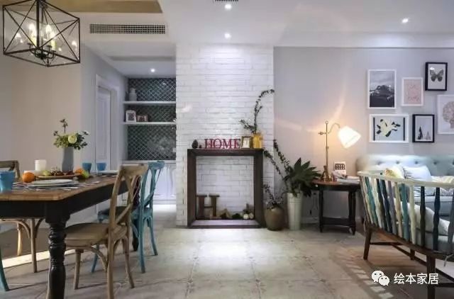 簡(jiǎn)約美式三居案例效果圖，給你一個(gè)清爽舒適的家