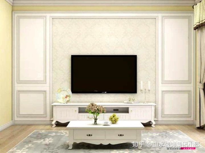 客廳電視墻裝修設(shè)計(jì)_客廳墻三米六買(mǎi)多大電視_客廳長(zhǎng)度3米6墻上掛多大電視