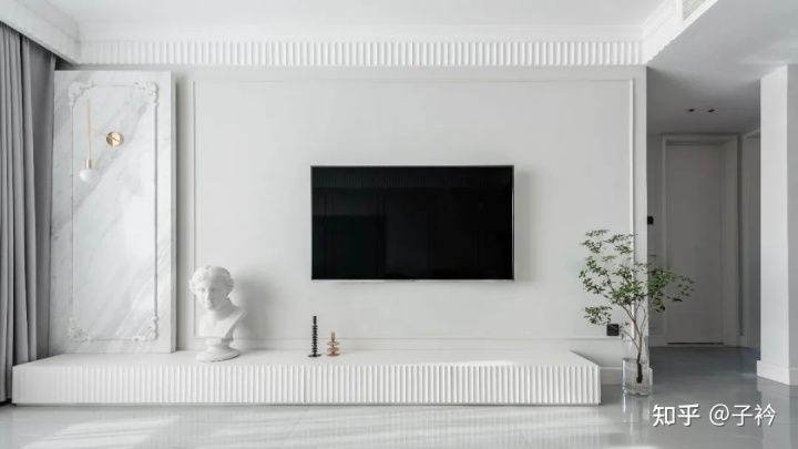 客廳電視墻裝修設(shè)計(jì)_客廳墻三米六買多大電視_新中式客廳電視背墻墻