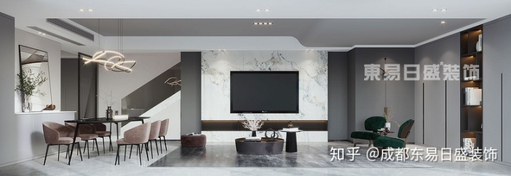 152平躍層輕奢風(fēng)格裝修效果圖，成都裝修公司推薦案例