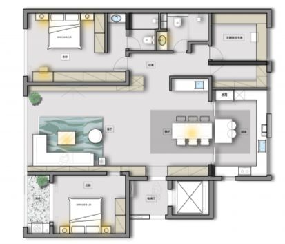 武漢180㎡現(xiàn)代極簡風(fēng)室內(nèi)裝修，你看這個(gè)實(shí)景還原了幾分效果圖？