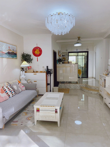 終于喬遷新家了，全屋乳膠漆，天花板只有石膏線，簡裝反而更耐看