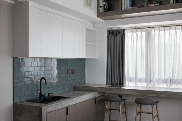 酒店公寓裝修效果圖(35㎡酒店式開(kāi)間單身公寓，半平米都沒(méi)浪費(fèi)，還裝得很有檔次)(圖10)