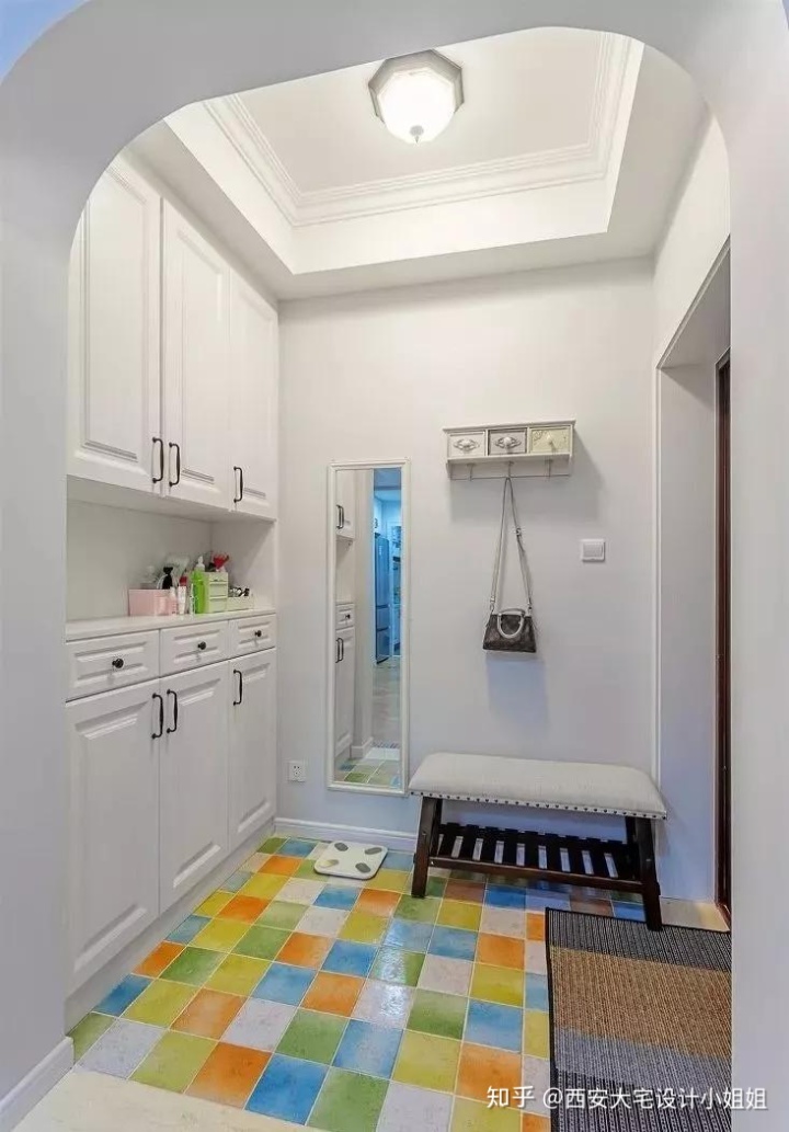 電梯入戶門廳裝修效果_門廳玄關裝修效果圖_門廳鞋柜玄關裝修效果圖大全